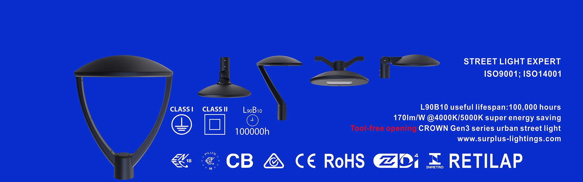 คุณภาพ Eagle Gen4 195lm/W ENEC ENEC+ CB SAA โคมไฟถนน Zhaga-D4i โรงงาน